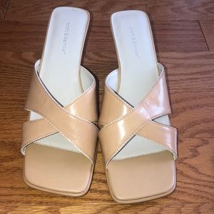 NEW Crisscross Tan Wedge